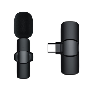 Kebidumei Wireless Microphone 2.4GHz Mini Lavalier Mic Noise Reduction Interview Mic For Type C Smartphone Recording Outdoor Live Broadcast