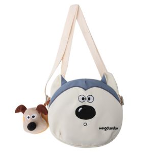 R3LRW0X Contrasting Color Dog Crossbody Bag Puppy Korean Style Anime Puppy  Bag Cartoon Large Capacity Cute  Shoulder Bag Women Girls