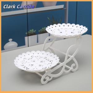 [Clark Carrida] 1 2 cái Giá để bánh đĩa bánh cupcake đồ ăn nhẹ giỏ trái cây sáng tạo Ba Tầng