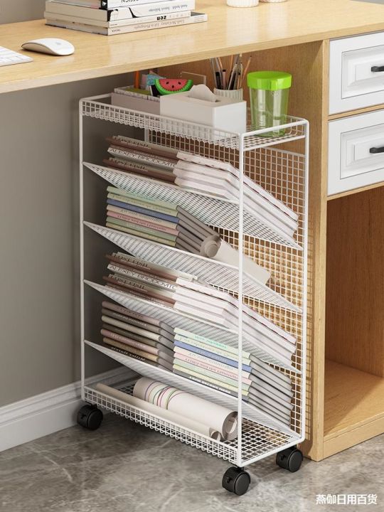 [Free ship] Small bookshelf under the desk book storage reading mobile