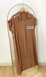 Daster Fuji Midi Crinkle Airflow / Homedres wanita kekinian / Midi Dress Kerah