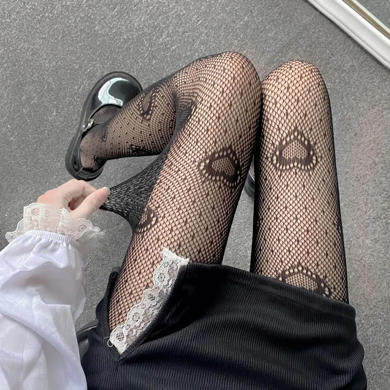 Fashion Fishnets Stockings Street Gothic Dark Spider Web Tights