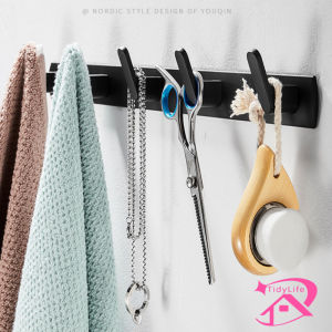 [ready stock] Aluminum Thickening Clothes Hook Color Choice Door Hooks / Wall hooks with Free punching Hanger Storage fo