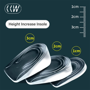 CCW 1Pair Silicone Gel Heightening Shoe Pad Men Women Foot Care Protector Insoles Elastic Cushion Arch Support Insert Heel Pads