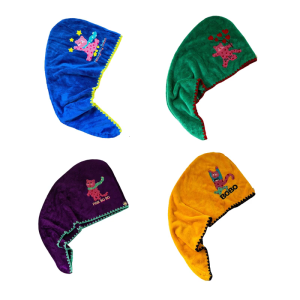 Cartoon Hair Drying Towel Coral Fleece Turban for Women Fast Absorbent Anti Frizz Coral Fleece Wrap