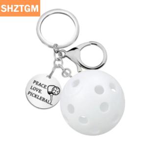 [COD] SHZTGM ป้ายกระเป๋า pickleball ใหม่2024พวงกุญแจรถพวงกุญแจพิคเกิลบอลสำหรับงานปาร์ตี้กระเป๋าถือของขวัญวันเกิด