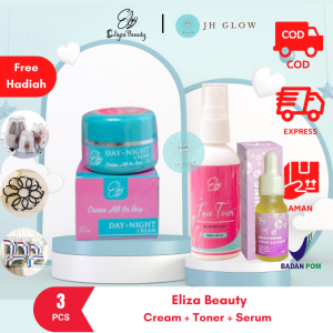 (Gratis Bonus ) Eby by Eliza Beauty Cream Bpom 1 Paket Lengkap Sabun Eliyza Beauty Toner Wajah