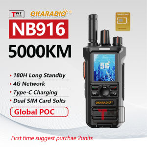 *COD OKARADIO NB916 POC Radio with SIM Card More Than 5000KM Mini Size Walkie Talkie Network Intercom Interphone 180Hour Long Standby Type-C Charging