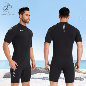 3MM Neoprene Wetsuit Men Front Zipper Diving Suit