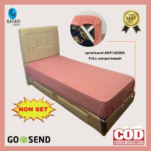 SPREI KARET ANTI LEPAS Uk. 100x200x25-30cm (SPRINGBED) POLOS