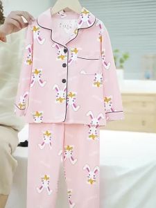 Spring Autumn New Crayon Shin-Chan Childrens Pajamas Girls Boys Kawaii Lapel Long Sleeves Pants Cartoon Family Pajamas Homewear2026