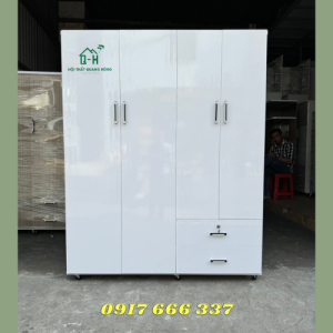 TỦ QUẦN ÁO NHỰA ĐÀI LOAN 4 CÁNH LỚN TRẮNG TINH GIÁ RẺ TẠI XƯỞNG