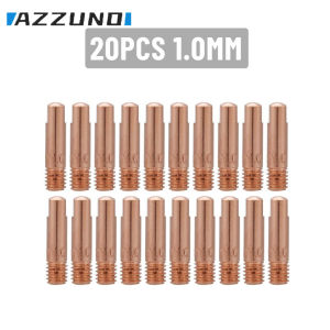 AZZUNO 20/Pcs Kontak Tip Contact Tip 0.8mm/1.0mm MIG Welding torch mesin las alat las