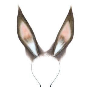 Long Rabbit Ear Hair Band Realistic Bunny Headband Festival Party Hair Band Arknights Cosplay Birthday Gift