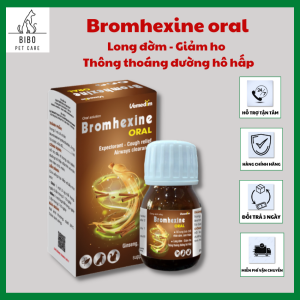 Siro uống Bromhexine oral cho chó mèo giảm ho long đàm thông thoáng đường hô hấp  tinh chất nhân sâm cam thảo lọ 30ml