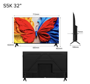 2025 NEW | TCL S5K QLED TV | 32 40 50 inch | Dolby Audio | HDR 10 | AI Smart 2K Google TV
