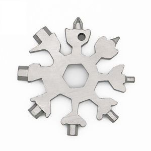 18-In-1 Snowflake Multi Tool Snow Flake Steel Shape Flat Cross Screwdriver Tool DIY 多功能EDC八角雪花扳手 家用多功能工具