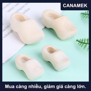 【CANAMEK】 1 đôi giày gỗ thu nhỏ Nhà búp bê 1/12 Mô hình mô phỏng Phụ kiện tự làm