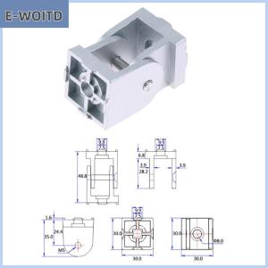 【E-WOITD】 สำหรับโปรไฟล์อลูมิเนียม20 30 40ซีรีส์2020 3030 4040โลหะผสมสังกะสีตัวเชื่อมต่อมุมปรับอลูมิเนียมอุตสาหกรรม