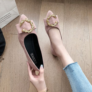 Free Shipping In Stock Plus-Size WomenS Shoes New Spring/Autumn Collection Versatile Flat Shoes With A Shallow Toe Pointed Toe And Soft Sole WomenS Loafers