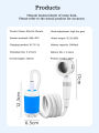 Portable Electric Shower Outdoor Camping Bathing Portable Showers Head Pet Shower Car Washer With Hose Bathe Tool Travel Caravan. 