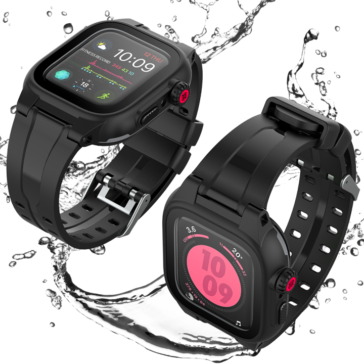 Waterproof Case for Apple Watch Series 45mm/41mm Built-in
