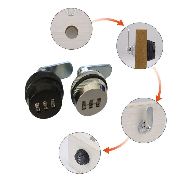 2030mm 3Digit Mechanical Password Lock Zinc Alloy Combination