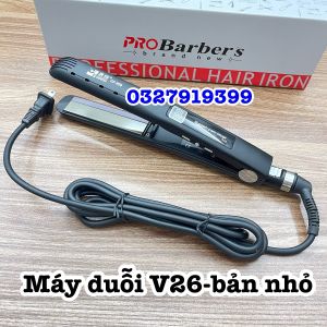 PROBarbers Máy Duỗi Tóc Chuyên Nghiệp V26 Bản Nhỏ Màn Hình LCD Bề Mặt Gốm Ceramic Chống Dính An Toàn Hiệu Quả