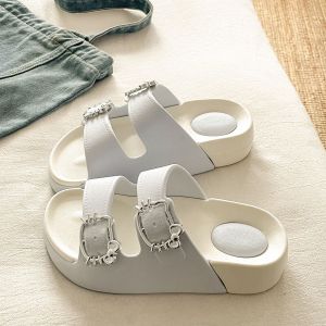 Free Shipping [Exquisite And Stylish] WomenS Summer Korean-Style Versatile Double-Strap Thick-Soled EVA Sandals Casual Outdoor Beach Shoes
