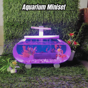 Aquarium Mini PVC Plus Pompa Filter dan Lampu Led / Aquarium Full Set / Aquarium Akrilik