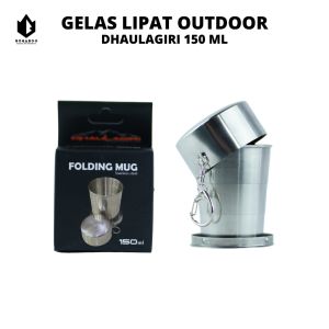 Bisa COD Gelas Lipat Dhaulagiri 125 Ml - Bahan Stainless Steel - Gelas Camping - Cangkir Gunung