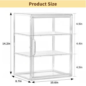 【Ship Today】3/4 Layers  Magnetic Dustproof Acrylic Display Case Store Dessert Cake Food Pastry Bread ShowRack Clear Case Sto  | Ships Today