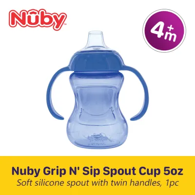 Nuby 4m+ Mini Grip N Sip Toddler Spout Cup with Twin Handles 5oz