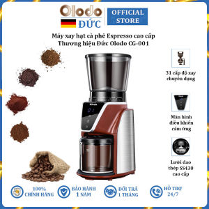 Máy xay hạt cà phê Espresso 31 chế độ thương hiệu Đức Olodo cao cấp CG-001 công suất 165W - Bảo Hành 12 Tháng