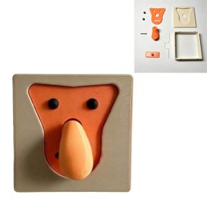 FLEURS Animal Nose Light Switch Cover 86 Type 3D Printed Joystick Switch Stickers Multi-functional Creative Switch Plate Cover Home Ornament