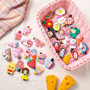 Silicone Childrens Hair Clip Cute Cartoon Girls Fruit Unicon Hairpins Baby Hair Clips Girls Hair Accessories