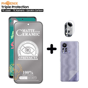 Tempered Glass Infinix Hot 11s Anti Gores Spy Matte Privacy Free Camera Lesn dan Skin Carbon