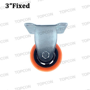 Universal Orange caster wheel push cart wheel heavy duty Sizes 3" 4" 5" Fixed Swivel and Swivel with lock