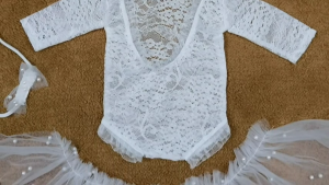 Newborn Girls Photo Prop Outfit Girl Lace Rompers Tutu Skirt Infant Baby Heabands Baby Girls Photograph Clothes for Newborn Photo Shoot