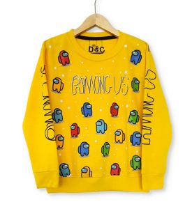 Sweater anak motif AU kuning / sweater anak / sweater murah / COD