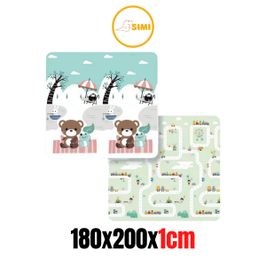 200x180x2cm Foldable XPE Foam Baby Playmat Crawling Large Size Water Proof Double Side Cartoon Carpet Sheet Tikar Baby