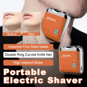 Electric Shaver Portable For Men/Travel Car Use/German Steel Blade/Double Ring Foil/Quiet Shaving/Rotating Shaver/Gift For Boyfriend