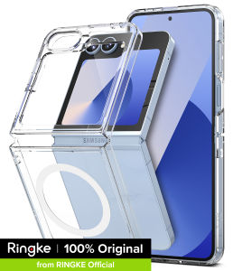 Ringke Fusion Mag Compatible with Magsafe for [Samsung Galaxy Z Flip 6 / Galaxy Z Flip 7 FE] Case Transparent Scratch Resistant Shockproof Bumper Phone Cover - Clear