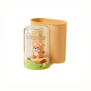 HUYAN Nhựa Giá đỡ bàn chải đánh răng gắn tường Tiết kiệm không gian Không cần khoan Hộp đựng kem đánh răng Đa chức năng Dung tích lớn Giá treo cốc nước rửa miệng cho Gia đình