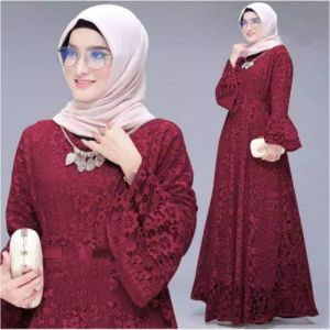 GAMIS KAREN / GAMIS BRUKAT MEWAH / GAMIS / GAMIS MEWAH / GAMIS BRUKAT TILE