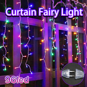 138led Christmas Lights Deer bell 4M Christmas Fairy Lights 8 modes Curtain led light Strip for Christmas Decoration 2023 Xmas decoration lights