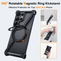 OATSBASF Z Case Minimalist Bumper Phone Case for Samsung Galaxy S25 Ultra with 360° Rotation Ring. 