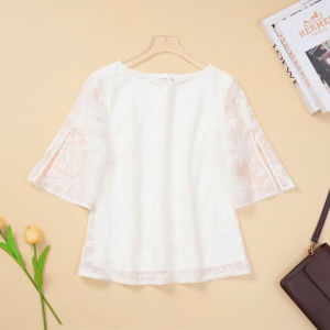 Áo kiểu thiết kế trẻ trung với chất liệu Tơ hoa Thương hiệu Thiều Hoa AN5L0360