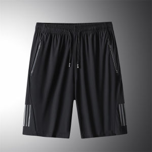 Mens thin ice silk fiveminute pants quickdrying casual sweatpants