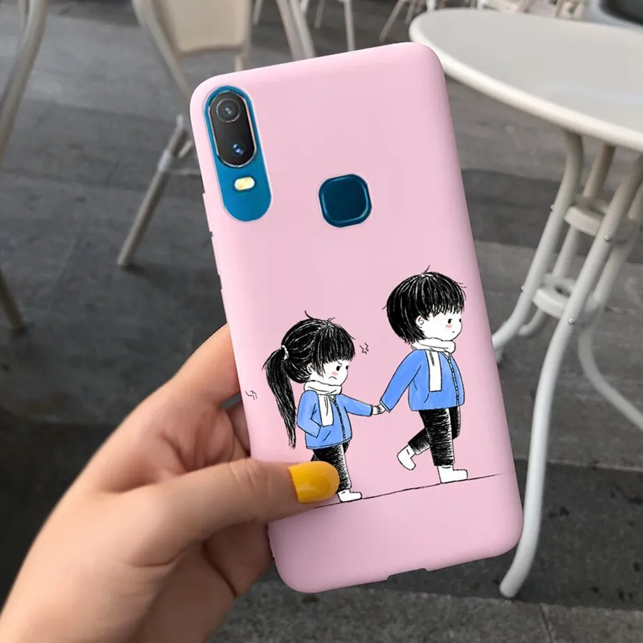 For Vivo Y11 2019 Case 1906 Cute Candy Painted Cover Soft Silicone